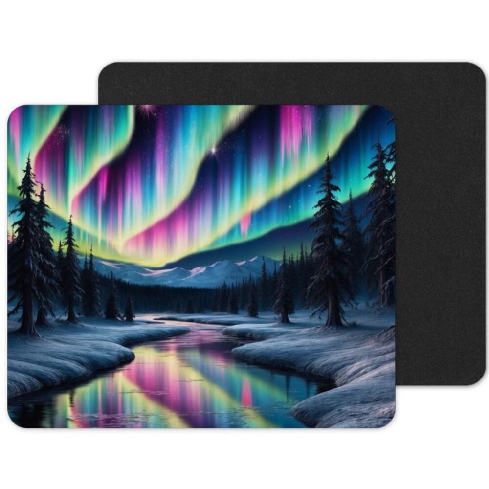 Northern Lights Mouse Pad, Computer Mouse Pad, Colorful Northern Lights Mouse Pa